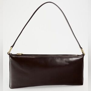 NWOT - Zara Dark Brown Zippered Shoulder Bag